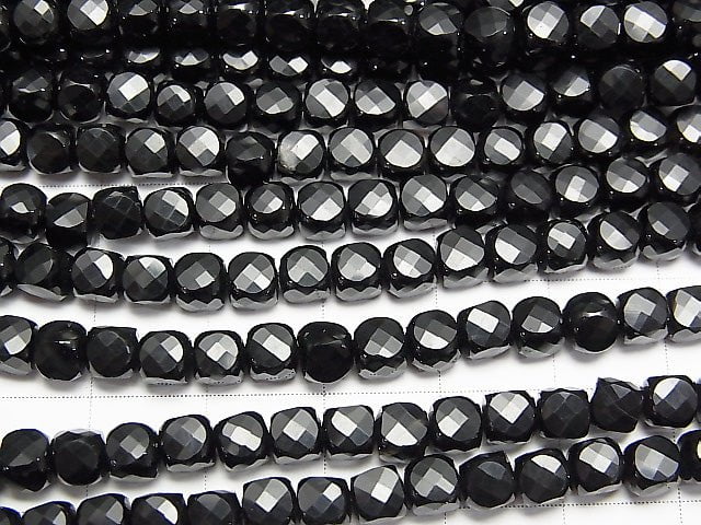 High Quality!  1strand $9.79! Onyx  Cube Shape 4x4x4mm 1strand beads (aprx.15inch/38cm)