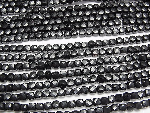 High Quality!  1strand $9.79! Onyx  Cube Shape 4x4x4mm 1strand beads (aprx.15inch/38cm)