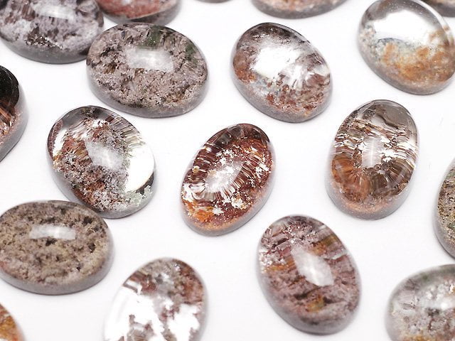 [Video] Red Garden Quartz AAA Oval Cabochon Size Mix 2pcs