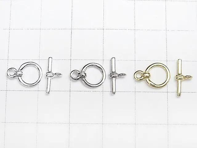 Silver925 Toggle (Smooth) 7mm [Sterling Silver Finish][Rhodium Plated][18KGP] 1pair