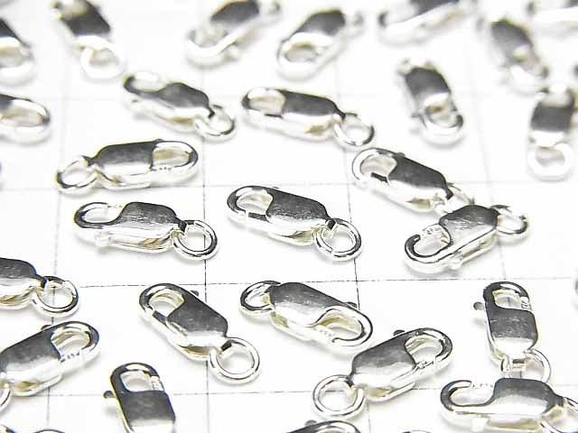 Silver 925 Lobster (with Jump Ring) 8mm Pure Silver Finish 2pcs