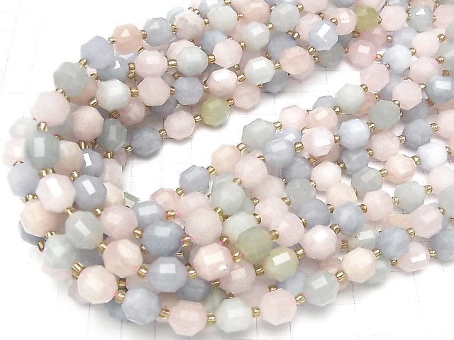 [Video] Beryl Mix (Multi Color Aquamarine) AA 36Faceted 10x9mm half or 1strand beads (aprx.15inch/36cm)