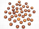 [Video]High Quality Hessonite Garnet AAA Round Cabochon 7x7mm 3pcs