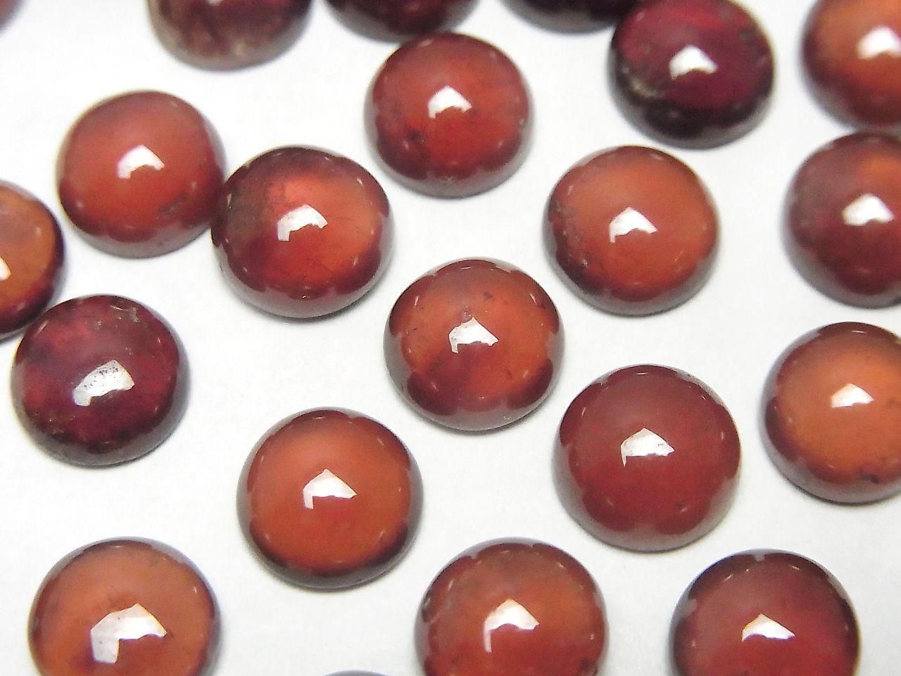 Grenat Hessonite de haute qualité cabochon rond AAA 8x8mm 3 pièces
