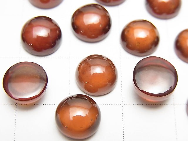 High Quality Hessonite Garnet AAA Round  Cabochon 8x8mm 3pcs $8.79!