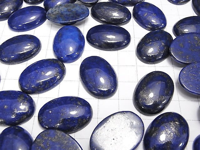 [Video] Lapislazuli AA++ Oval Cabochon 25x18mm 2pcs