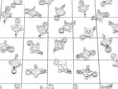 Metal parts Diamond Both Side Charm Silver color (with CZ) 3pcs