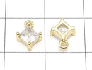 Metal Parts Diamond Charm Gold Color (with CZ) 2pcs $2.99!