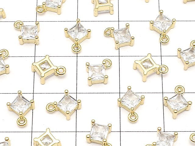 Metal Parts Diamond Charm Gold Color (with CZ) 2pcs $2.99!