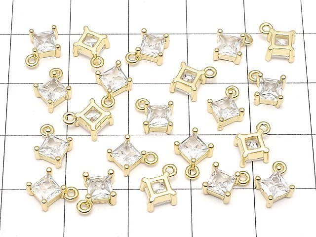 Metal Parts Diamond Charm Gold Color (with CZ) 2pcs $2.99!