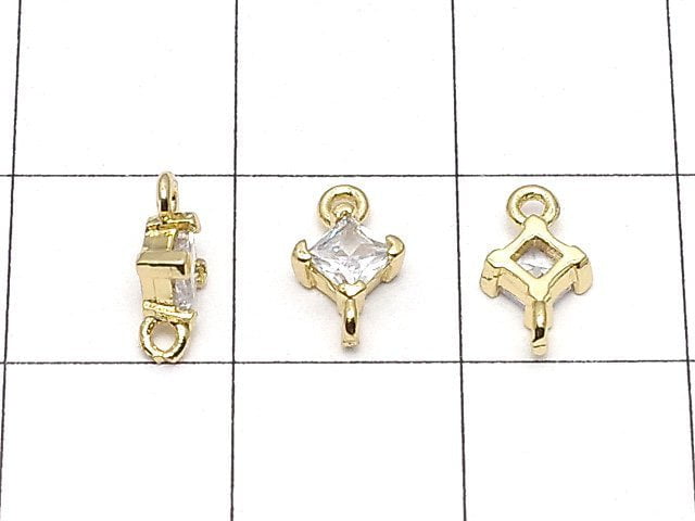 Metal Parts Diamond Both Side Charm Gold Color (with CZ) 3pcs $3.79!