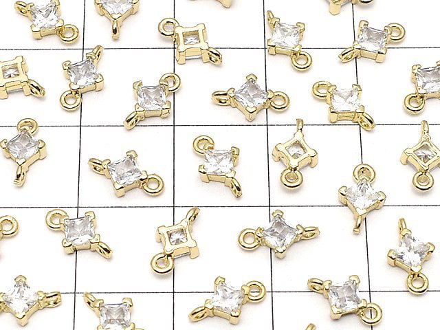 Metal Parts Diamond Both Side Charm Gold Color (with CZ) 3pcs $3.79!