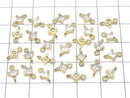 Metal parts Diamond Both Side Charm Gold color (with CZ) 3pcs