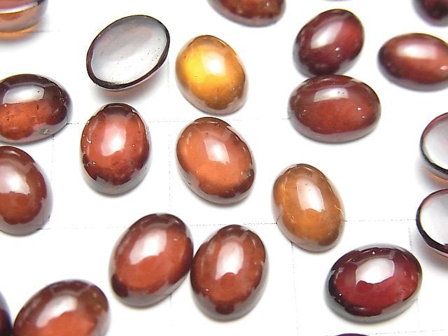 [Video]High Quality Hessonite Garnet AAA Oval  Cabochon 8x6mm 4pcs $6.79!