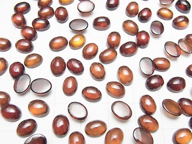 [Video]High Quality Hessonite Garnet AAA Oval  Cabochon 8x6mm 4pcs $6.79!