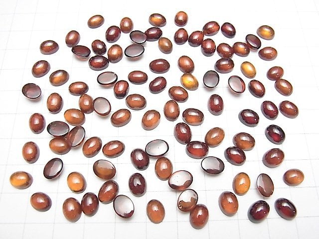 [Video]High Quality Hessonite Garnet AAA Oval  Cabochon 8x6mm 4pcs $6.79!