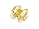 Metal Jump Ring Clasp with Magnetic Clasp, 11x6x6mm, Gold, 5 pairs