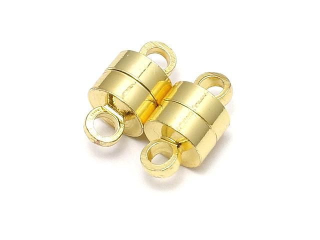 Metal Parts Jump Ring with Magnetic Clasp, 11x6x6mm, Gold Color, 5 Pairs