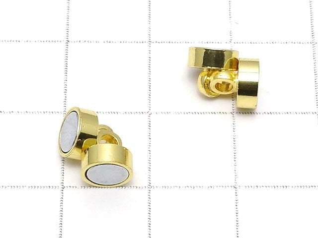 Metal Jump Ring Clasp with Magnetic Clasp, 11x6x6mm, Gold, 5 pairs