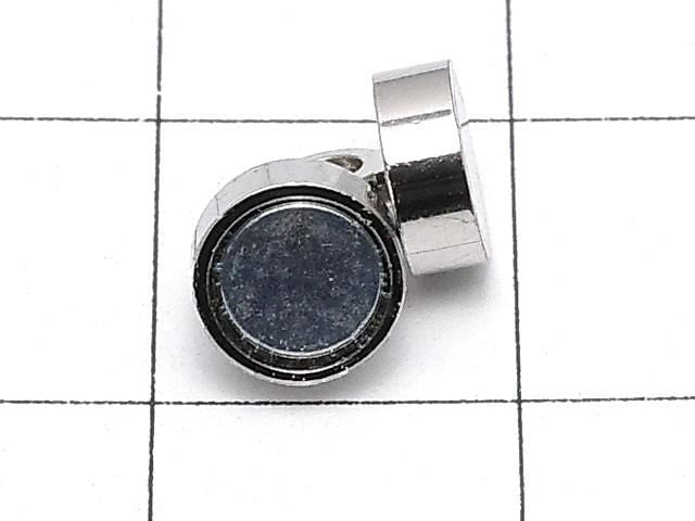 Metal Parts Jump Ring with Magnetic Clasp, 11x6x6mm, Silver, 5 Pairs