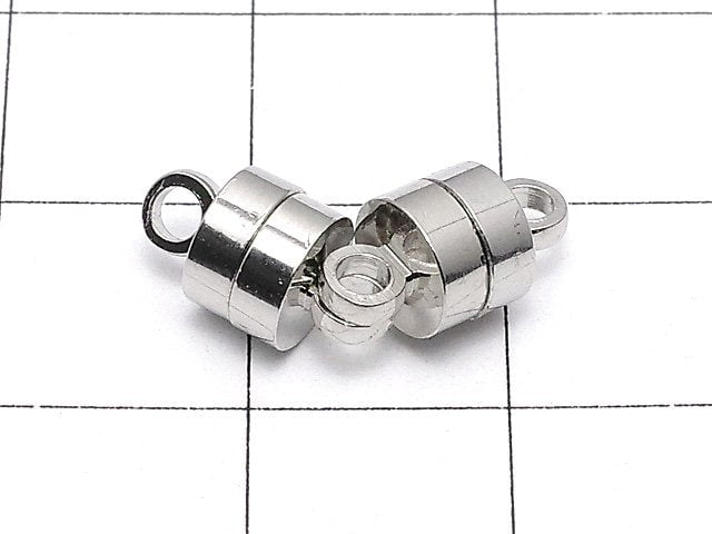 Metal Parts Magnetic Clasp with Jump Ring 11x6x6 Silver Color 5pairs