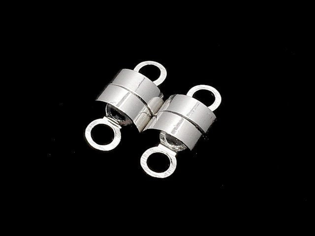 Metal Parts Magnetic Clasp with Jump Ring 11x6x6 Silver Color 5pairs