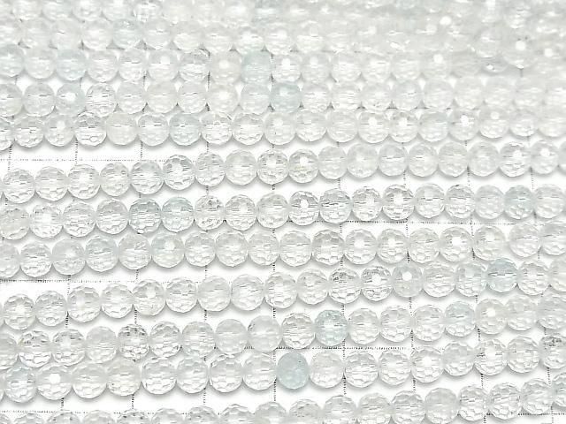 [Video] High Quality! Natural White Topaz AAA - 128 Faceted Round 5mm 1-strand beads (approx. 15 inch/37 cm)