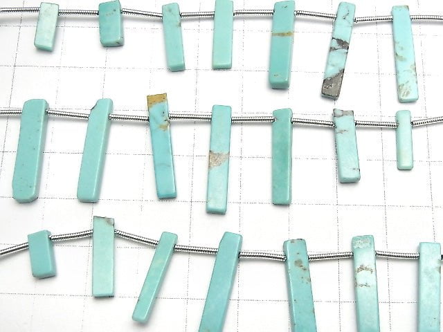 Kingman Turquoise AAA- Rectangle half or 1strand beads (aprx.6inch/16cm)