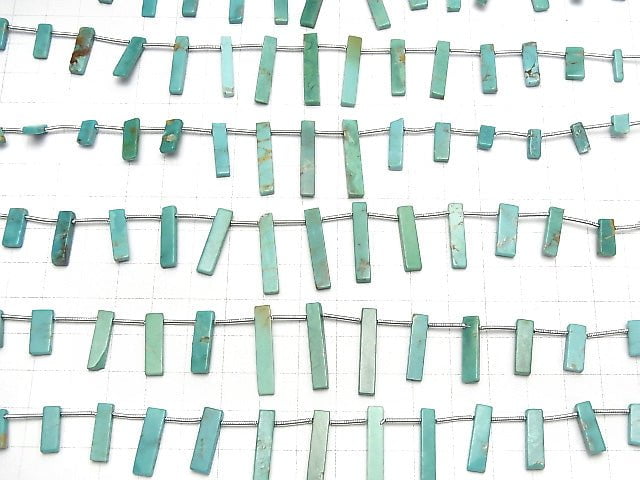 [Video] Kingman Turquoise AA++ Rectangle half or 1strand beads (aprx.6inch/16cm)