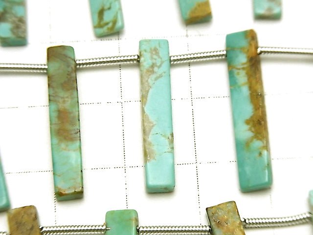 Kingman Turquoise AA+ Rectangle half or 1strand beads (aprx.6inch/16cm)