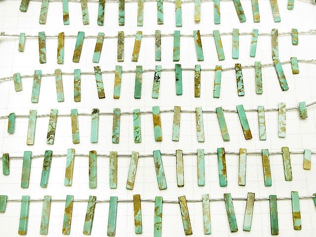 Kingman Turquoise AA+ Rectangle half or 1strand beads (aprx.6inch/16cm)