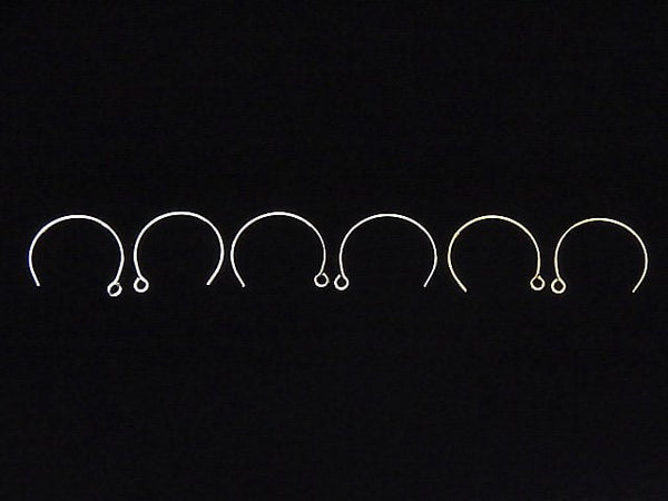 Silver925 Earwire 14x14mm [Sterling Silver Finish][18KGP][Rhodium Plated] 3pairs