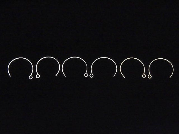 Silver925 Earwire 14x14mm [Sterling Silver Finish][Rhodium Plated][18KGP] 3pairs