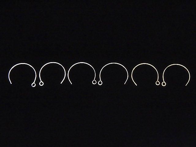 Silver925 Earwire 14x14mm [Sterling Silver Finish][Rhodium Plated][18KGP] 3pairs