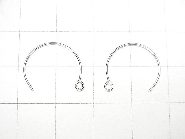 Silver925 Earwire 14x14mm [Sterling Silver Finish][18KGP][Rhodium Plated] 3pairs