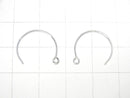 Silver925 Earwire 14x14mm [Sterling Silver Finish][Rhodium Plated][18KGP] 3pairs