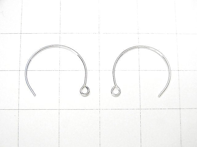 Silver925 Earwire 14x14mm [Sterling Silver Finish][Rhodium Plated][18KGP] 3pairs