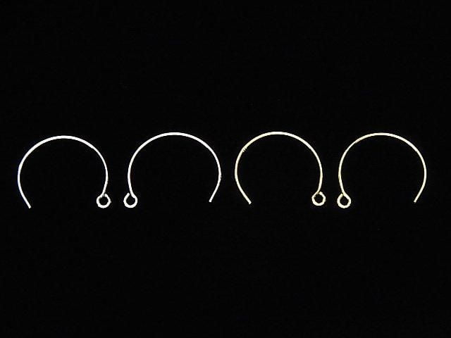 Crochet d'oreille Argent 925 14x14mm [Finition Argent Sterling][Plaqué Rhodium][Plaqué Or 18K] 3 paires