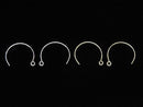 Silver925 Earwire 14x14mm [Sterling Silver Finish][Rhodium Plated][18KGP] 3pairs