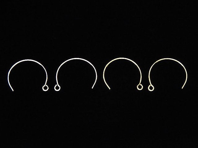 Silver925 Earwire 14x14mm [Sterling Silver Finish][Rhodium Plated][18KGP] 3pairs