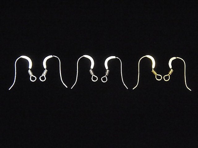 Silver925 Earwire 13x16mm [Sterling Silver Finish][18KGP][Rhodium Plated] 3pairs