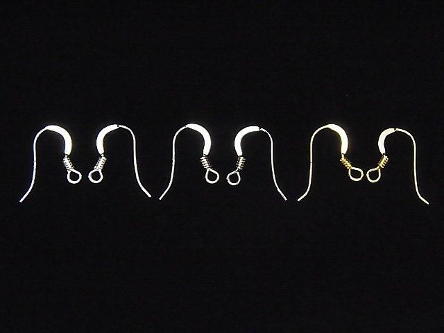 Crochet d'oreille en argent 925 13x16mm [Finition Argent Sterling][Plaqué Rhodium][Plaqué Or 18K] 3 paires