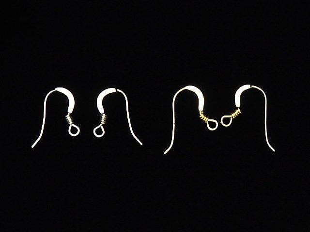 Silver925 Earwire 13x16mm [Sterling Silver Finish][Rhodium Plated][18KGP] 3pairs