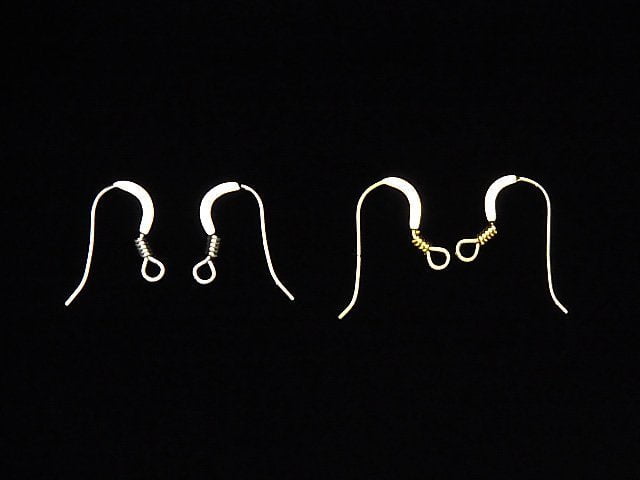 Silver925 Earwire 13x16mm [Sterling Silver Finish][Rhodium Plated][18KGP] 3pairs