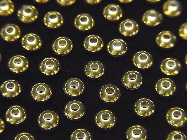 Silver925  Rondelle  2.5mm,3mm,4mm,5mm,6mm 18KGP 20pcs