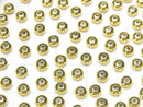 Silver925  Rondelle  2.5mm,3mm,4mm,5mm,6mm 18KGP 20pcs