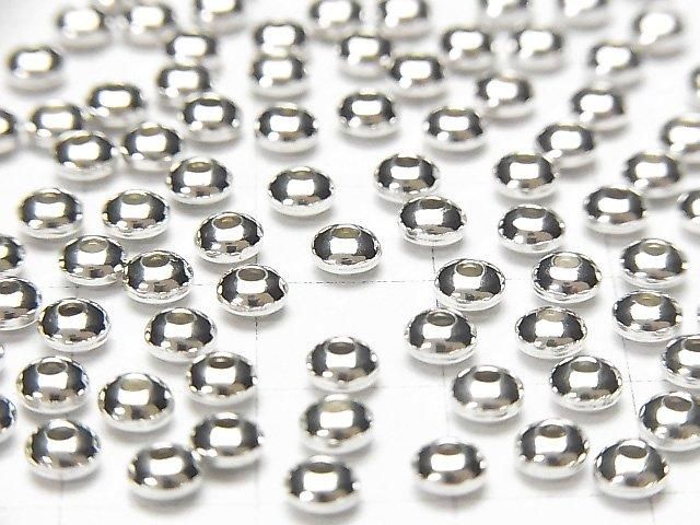 925純銀扁珠 2.5mm、3mm、4mm、5mm、6mm 鍍銠 5入