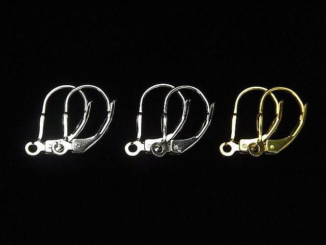 Boucles d'oreilles pendantes (crochets français) en argent 925 [Finition argent pur][Plaqué rhodium][Plaqué or 18 carats] 1 paire