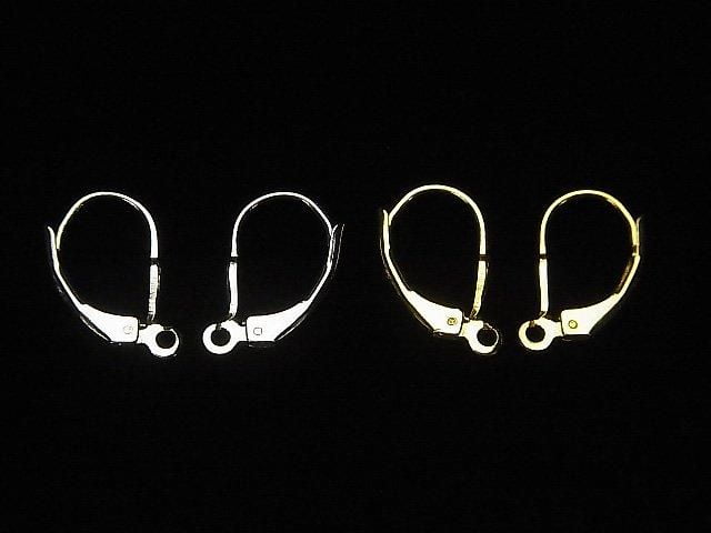 Boucles d'oreilles pendantes (crochets français) en argent 925 [Finition argent pur][Plaqué rhodium][Plaqué or 18 carats] 1 paire