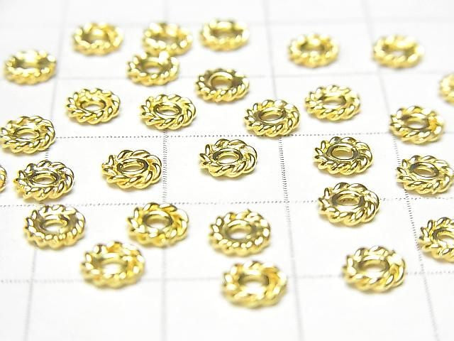 Rondelle Torsadée Argent 925 5mm [Finition Argent Sterling][Plaqué Rhodium][Plaqué Or 18K] 10pcs